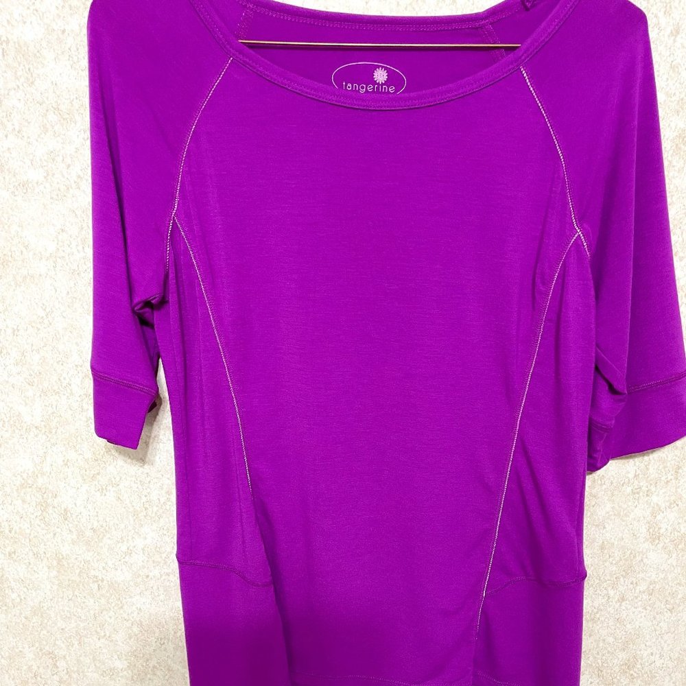 PRICE REDUCED - NWOT - Tangerine athletic top - Orchid color.